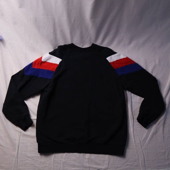 Adidas Originals Trefoil Logo Color‎ Block Sweatshirt Black Men's Sz Medium Read - Picture 4 of 8